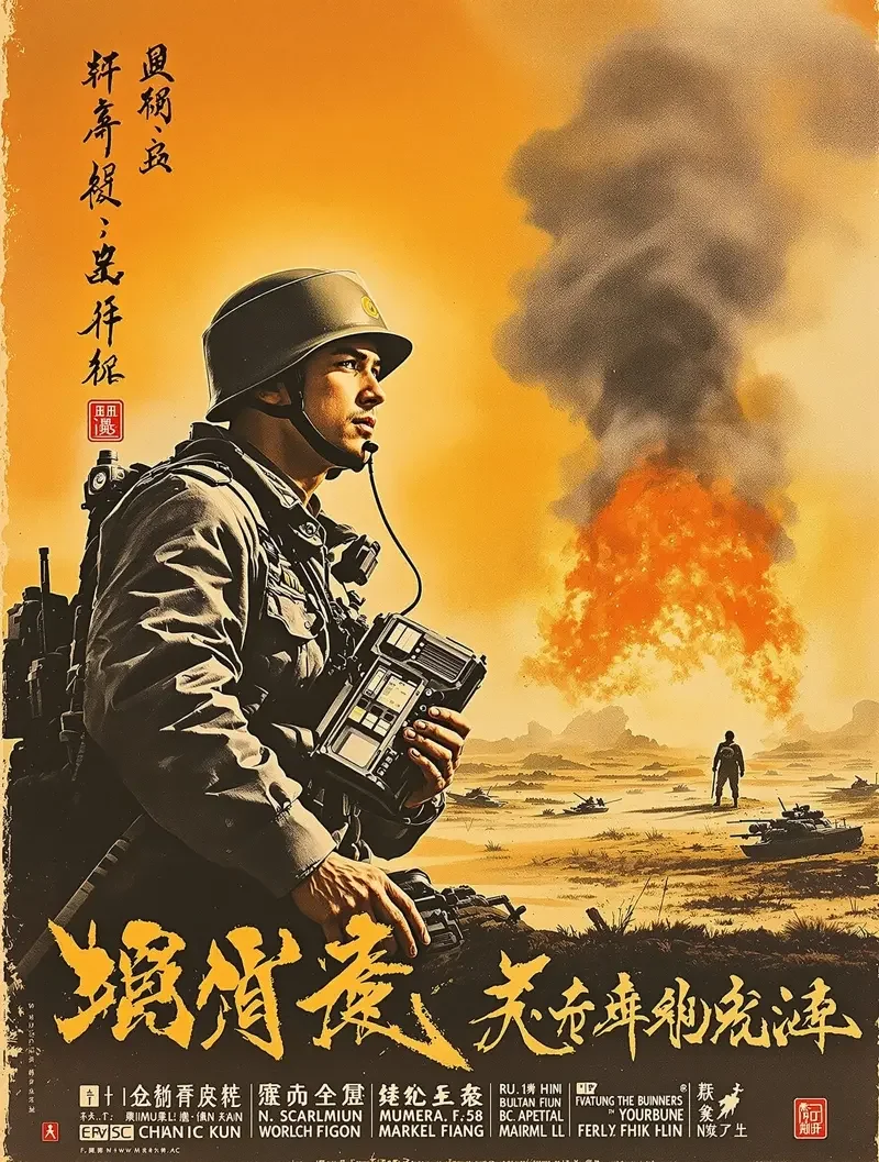 英雄儿女 - Heroic Sons and Daughters 复古胶片影视海报